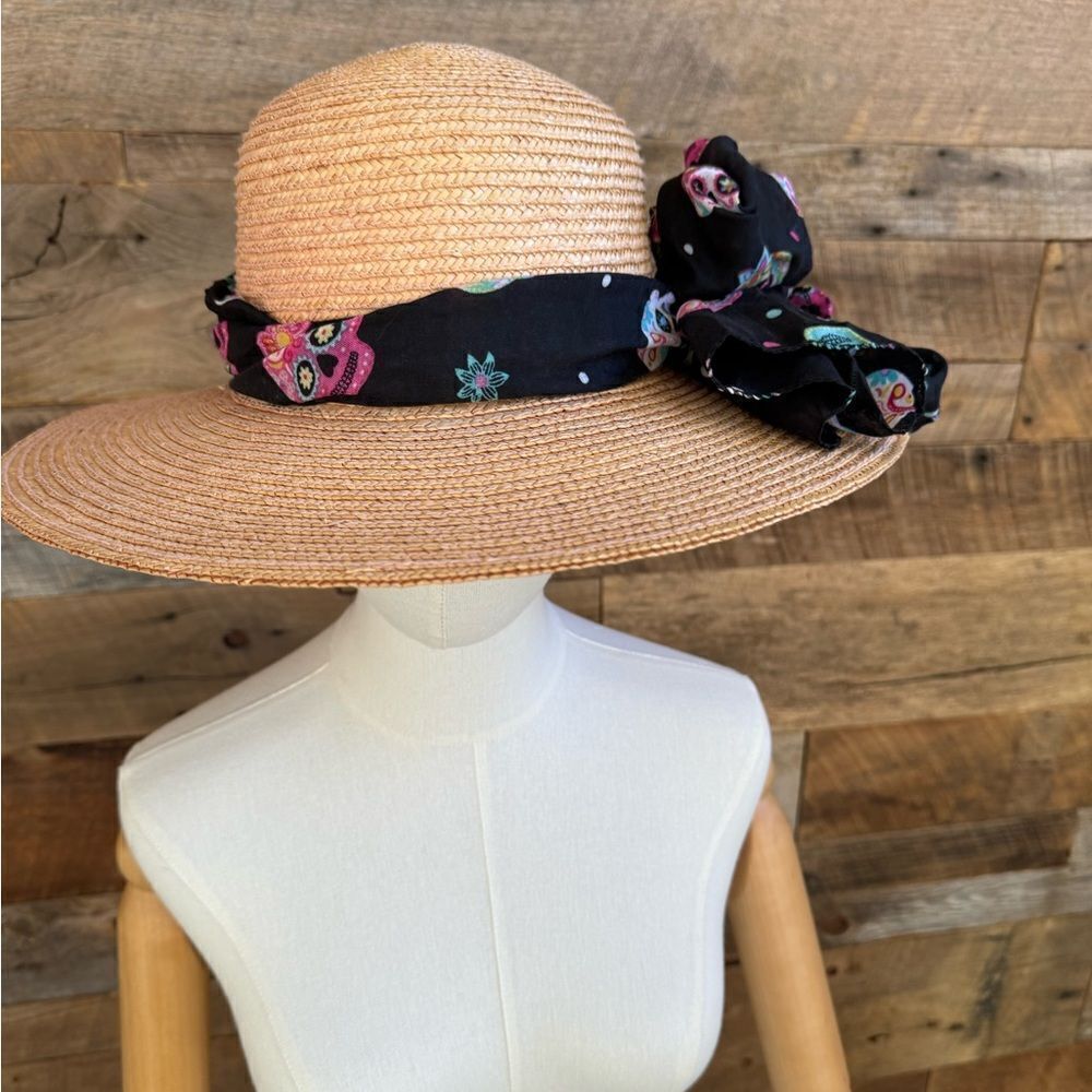 🌺 💀 Scala day of the dead straw hat 💀